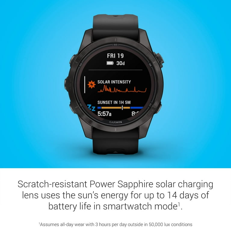 Garmin fēnix 7S Pro Sapphire Solar, GPS Smartwatch with