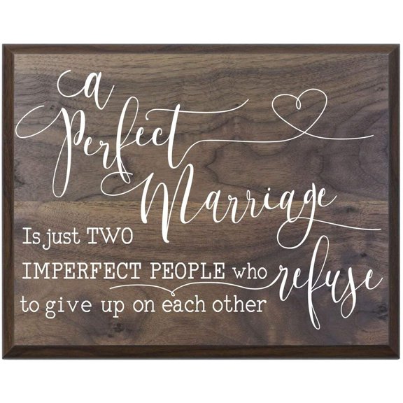 Wedding Wall Plaque - A Perfect Marriage