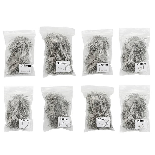800 grapas precortadas estándar para reparación de plásticos automotrices, para parachoques, carrocería, soldadura, grapadora térmica.