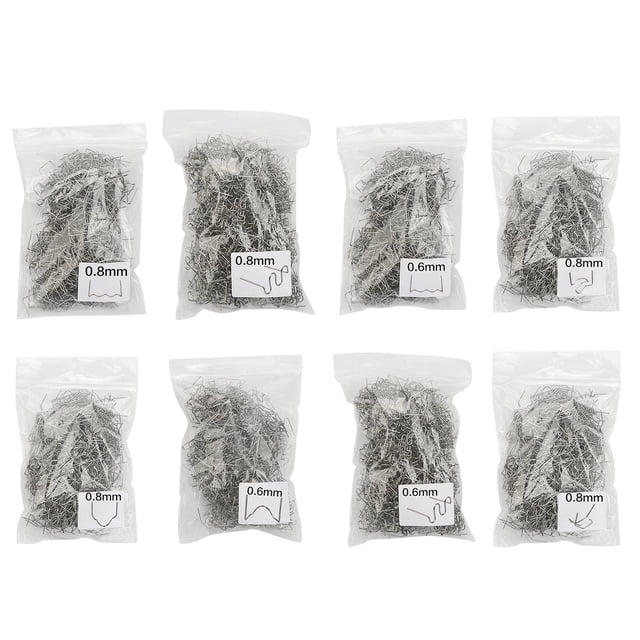 800 grapas precortadas estándar para reparación de plásticos automotrices, para parachoques, carrocería, soldadura, grapadora térmica.