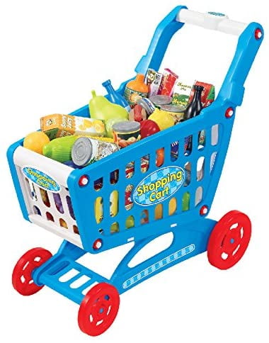 kids play shopping cart