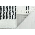 thumbnail image 3 of Rugs America BT35D Snow Veil Stripe Shag White Area Rug, 2'6" x 8', 3 of 6
