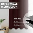 thumbnail image 4 of Easy-Going Thermal Insulated Blackout Curtains for Bedroom, Set of 2 Panels, Wine, 52 x 63 inch, 4 of 7