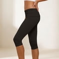 thumbnail image 6 of YanHoo Womens Capris Pants Elastic Waisted Slim Fit Leggings Summer Casual Solid Color Cropped Trousers, 6 of 7
