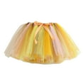 thumbnail image 2 of Zwiiyzr 2-10 Years Toddler Baby Girls Layered Tulle Tutu Princess Ballet Dress Cute Multicolour Net Yarn Skirt Multi-Color Bow Skirt Yellow, 2 of 4