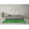 thumbnail image 3 of Ahgly Company Indoor Square Oriental Emerald Green Industrial Area Rugs, 7' Square, 3 of 4