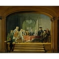 thumbnail image 3 of Cornelis Troost 14x12 Black Modern Framed Museum Art Print Titled - Regents of the Aalmoezeniersweeshuis Orphanage in Amsterdam, 1729 (1729), 3 of 5