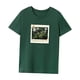 thumbnail image 3 of Camiseta para mujer de verano simple y ligera con cuello redondo para el trabajo, camping, compras Verde, 3 of 7