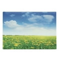 thumbnail image 1 of Yellow and Blue Cutting Board, Summer Daisy Flower Field Environment Refreshing Grassland Growth, Decorative Tempered Glass Cutting and Serving Board, Large Size, Green Blue Yellow, by Ambesonne, 1 of 1