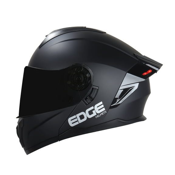 Casco Para Moto Edge Abatible Negro Doble Certificación L