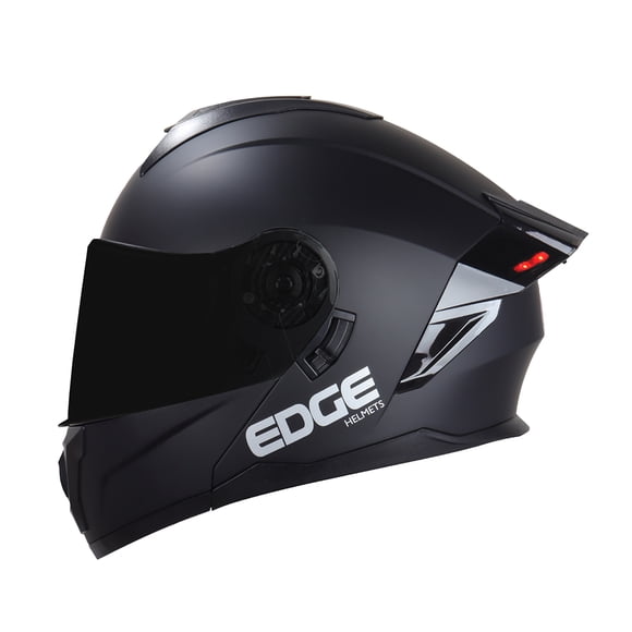 Casco Para Moto Edge Abatible Negro Doble Certificación L