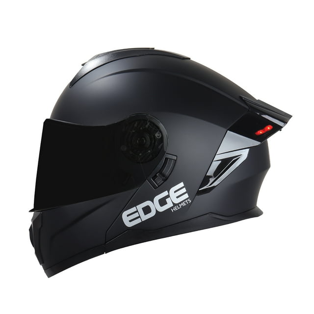 Casco Para Moto Edge Abatible Negro Doble Certificación XL