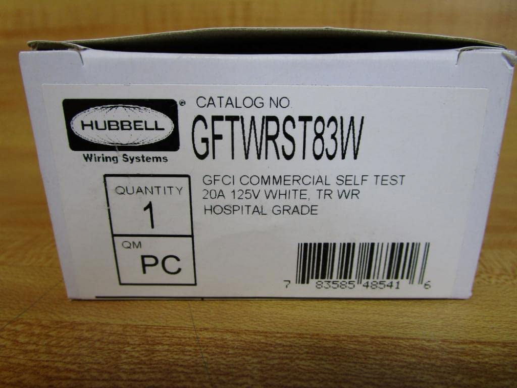 GFCI Receptacle, 20A, 125VAC, 5-20R, White GFRTW83W