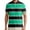 Green, variant on Men's Polo Shirts Casual Short Sleeve Striped Buckle Lapel Breathable Pullover Tops Loose T Shirts for Man Green L