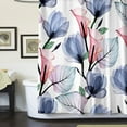 thumbnail image 2 of Floral Plant Shower Curtain for Bathroom, Watercolor Flower Curtains , Pink and Blue Flower Waterproof Machine Washable Shower Curtain with Hooks 70"W x 72"L (Pack of 1), 2 of 6