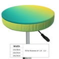 thumbnail image 4 of Round Bar Stool Seat Covers, Teal To Yellow Gradient Elastic Round Chair Cover Stool Seat Slipcover Bar Stool Cushions Round Pad for 12-14 inch, 4 of 7