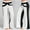 Black White, variant on OUTAD Women's Patchwork Flare Trousers, Mid Waisted Wide Leg Yoga Pants