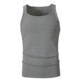 thumbnail image 5 of Lopecy-Sta Men Tank Tops Square Neck Vertical Ribbed Slim Fit Stretch Breathable Gym Bodybuilding Muscle Sleeveless Undershirts, 5 of 6