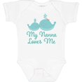 thumbnail image 3 of Inktastic Nanna Loves Me Grandchild Whale Boys or Girls Baby Bodysuit, 3 of 5