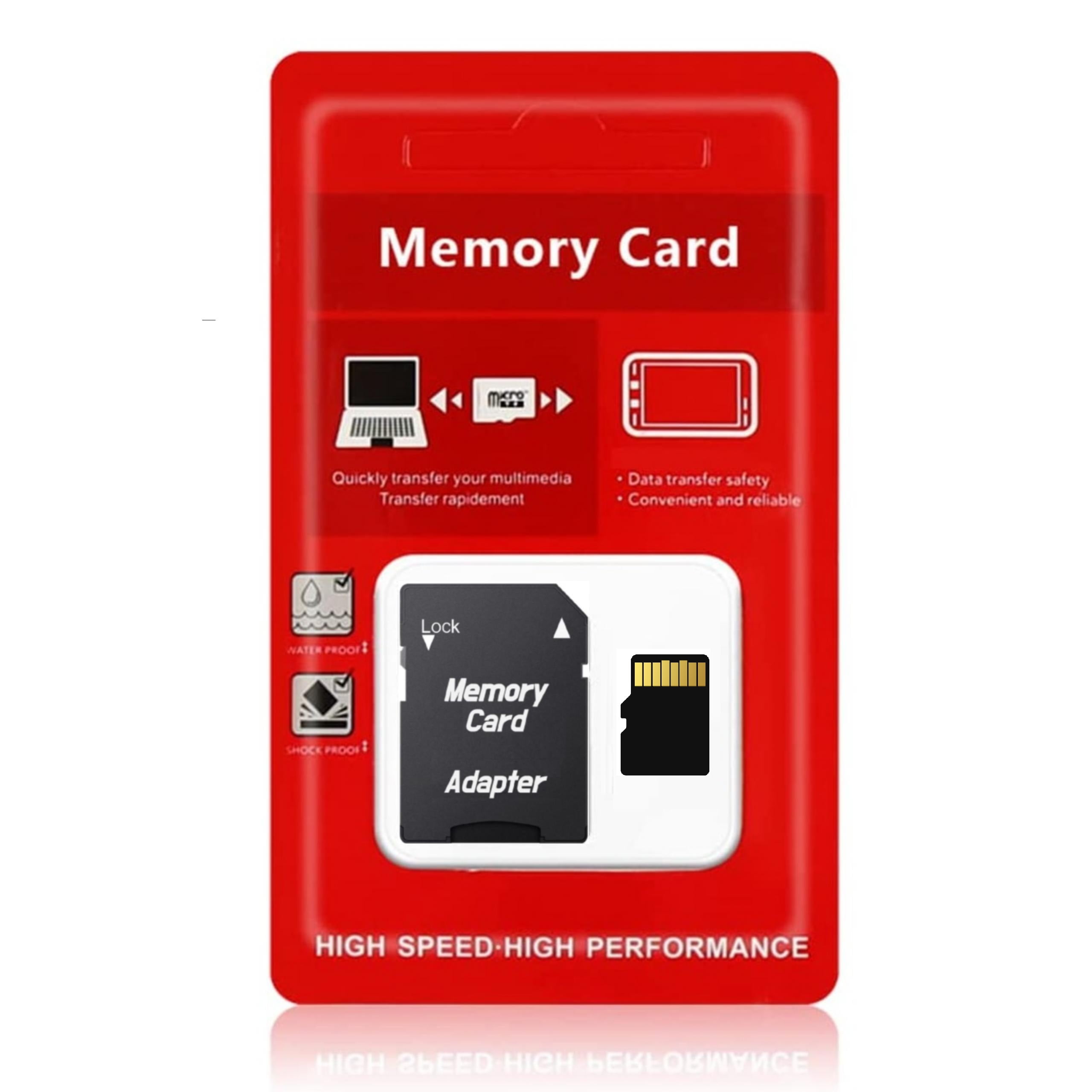 BERGUF 256GB High Speed Flash Memory Card with SD Adapter, Compatible for Micro SD SDXC SDHC Card