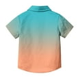 thumbnail image 7 of Toddler Kids Boys Girl Fashion Cute Gradient Print Short Sleeves Casual School Uniform Shirt, 7 of 7