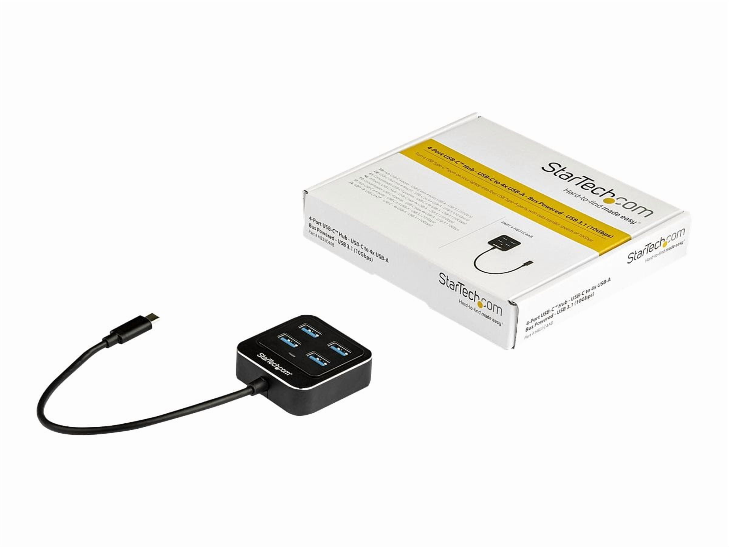 StarTech 4-Port USB-C to USB 3.1 Gen 2 Hub - 10Gbps - Bus Powered