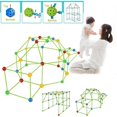 thumbnail image 2 of Children's Tent, Diy Fort Children's Bunk Building Kit, Castle Tunnel Tent Toy, Indoor Outdoor (Ball 36 Stick 51 With Tent), 2 of 4