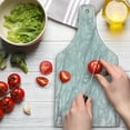 thumbnail image 3 of Marble Print Cutting Board, Granite Surface with Bunch of Fracture Lines and Branches Veins Design, Tempered Glass Cutting and Serving Board, Wine Bottle Shape, Pale Grey White, by Ambesonne, 3 of 5