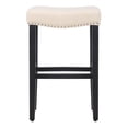 thumbnail image 2 of 29" Upholstered Saddle Seat Bar Stool in Beige, 2 of 6