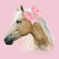 thumbnail image 2 of Girl's Lost Gods Horse in Pink Bow  Graphic Tee Light Pink - Bow Medium, 2 of 4