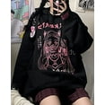 thumbnail image 5 of Womens Girls Japanese Style Hoodie Cute Pattern Print Sweatshirt Fashion Kawaii Anime Pullover, 5 of 8