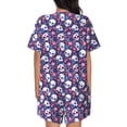 thumbnail image 3 of Lsque Skull cartoon flower Women's Short-Sleeved Pajama Set - 2 Piece Soft and Lightweight Sleepwear Set-3X-Large, 3 of 9