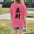 thumbnail image 4 of LUOGENLI Children Solid T Shirt with Letter Print Short Sleeve Blouse Tops Comfortable Tee Shirts for Toddler Size 3-4 Years, 4 of 8