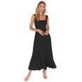 thumbnail image 3 of Womens Ruffle Dresses Square Neck Split Summer Dress Wedding Party Bridesmaid for Women'S Club Night Out Dresses Black S, 3 of 8