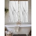thumbnail image 7 of Living Room Curtains 72 Inches length, Marble White Window Treatment Curtain Drapes, Ombre Grey Modern Minimalist Light Filtering Drapes for Bedroom Laundry Room, 52"x72", 2 Panels, 7 of 7