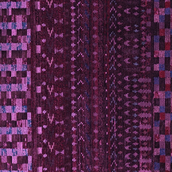 Ahgly Company Indoor Square Abstract Purple Modern Area Rugs, 3' Square
