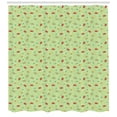thumbnail image 3 of Ambesonne Garden Shower Curtain, Doodle Bugs on Leaves, 69"Wx70"L, Multicolor, 3 of 3
