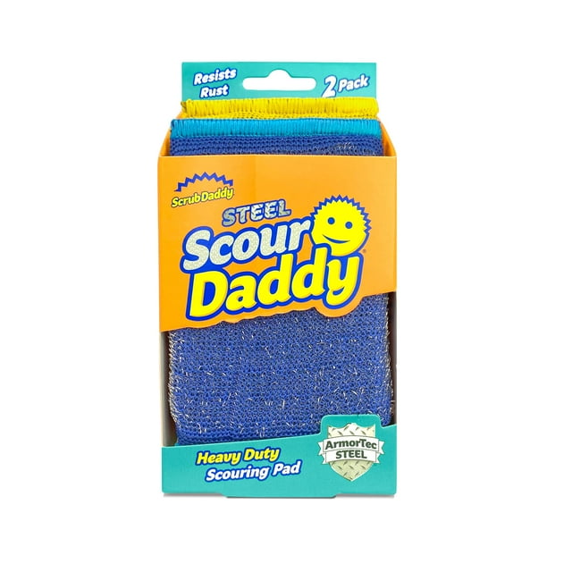 Estropajos Scrub Daddy Steel Scour para platos, 2 unidades