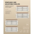 thumbnail image 5 of Farmhouse Shoe Storage Bench, 2 Tier Shoe Bench with Padded Seat Cushion & 2 Barn Doors, White, 5 of 7