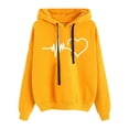 thumbnail image 1 of Gibobby Sudadera con Capucha para Mujer, Sudaderas con media cierre para mujer, sudadera corta de forro polar de otoño(Amarillo,M), 1 of 3