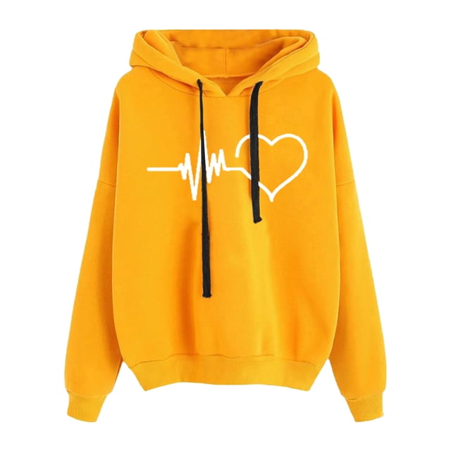 Gibobby Sudadera con Capucha para Mujer, Sudaderas con media cierre para mujer, sudadera corta de forro polar de otoño(Amarillo,M)