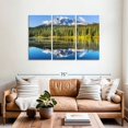 thumbnail image 2 of Elephant Stock Alpine Lake Near Mt. Rainier Wall Art - Horizontal Multi Panel Canvas - Living Room Wall Decor - Nature Multi Panel - Gray And Blue Decor - 57" x 36", 2 of 8