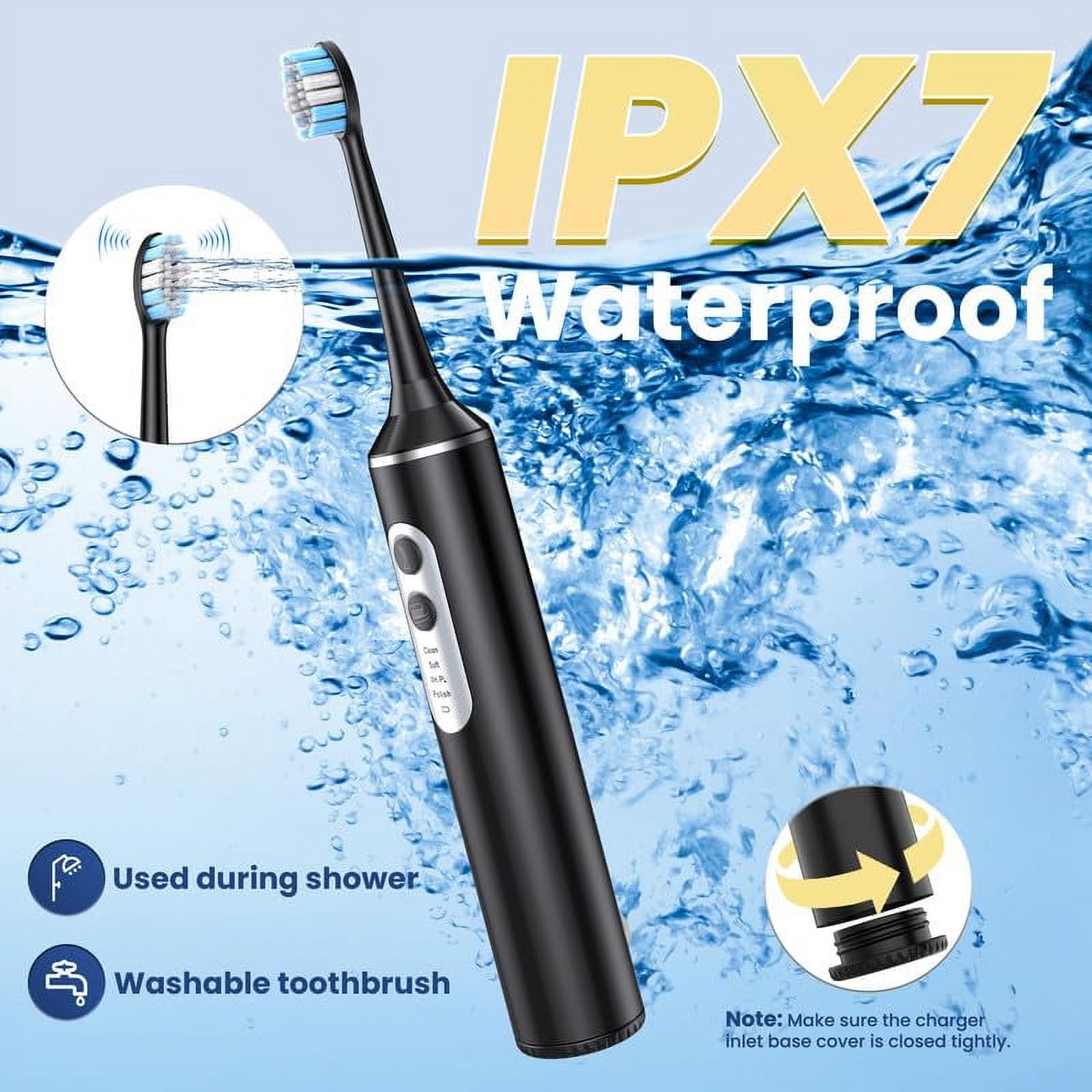 3 in 1 Electric Toothbrush with Water Flosser, Electric Toothbrush & Water Flosser Combo, Teeth Irrigator Cleaning Kit with 4 Modes, Portable Electric Toothbrush for Travel Home