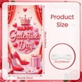 thumbnail image 2 of Red Theme Galentine's Day Banner Pink Heart Display Heart Pattern Cherry Decoration Sweet Backdrop for Galentine's Party Girls' Gathering Friendship Celebration, 2 of 7