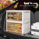 thumbnail image 2 of Contenedores de almacenamiento de pl&aacute;stico apilables de 4 niveles con tapa y ruedas,Caja de Almacenamiento de Pl&aacute;stico Plegable,Organizador de Coche de Pl&aacute;stico,para O, 2 of 9