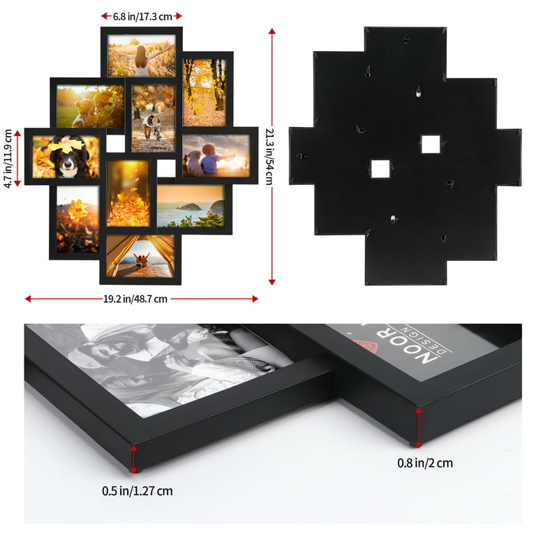 4X6 Picture Frame,2 Pack Black Picture Frames, Decoration Photo Frames for  Photo