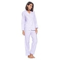 thumbnail image 5 of Casual Nights Women's Flannel Long Sleeve Button Down Pajama Set, 5 of 6