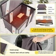 thumbnail image 3 of Aivituvin Heated Outdoor Dog House with Heating Pad & Insulated Liner, Winter Weatherproof Anti-Chewing Dog Kennel, Iron, 3 of 10