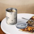 thumbnail image 3 of 12oz Coffee Tumblers Beige Highland Cow Cactus Triangle Pattern Stainless Steel Vacuum Insulated Travel Tumbler Coffee Cups Mug with Lid and Straw with Cleaning Brush for Cold & Hot Drinks, 3 of 5