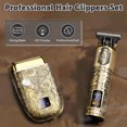 thumbnail image 3 of Juego de cortadoras de cabello profesionales Juego de cortadoras de cabello y afeitadoras eléctricas para hombres Afeitadora de lámina inalámbrica recargable con pantalla LED y peines guía Kit de cort, 3 of 10